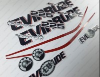 Evinrude 225HP E-tec (90° V6, 3.3L) White Cowling Outboard Decal Kit